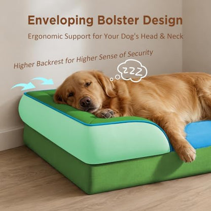 Comfort Expression Orthopedic Dog Beds for Large Sized Dog with Bolster