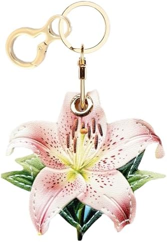 BORKUANA PU Leather Keychain Holder Protective Case Compatible with AirTag