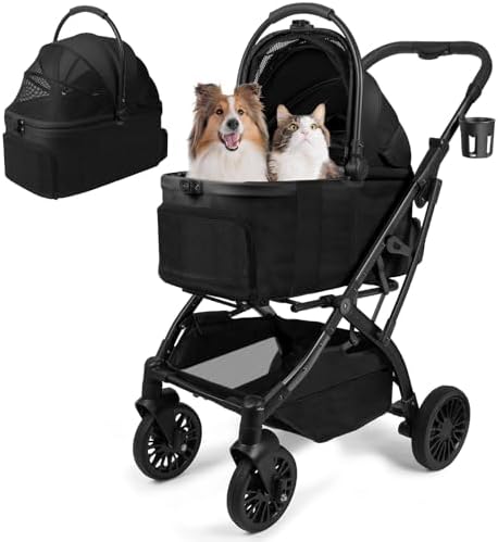 Small Dog Stroller, Pet Stroller for Small Dogs, 5-in-1 Dog Strollers