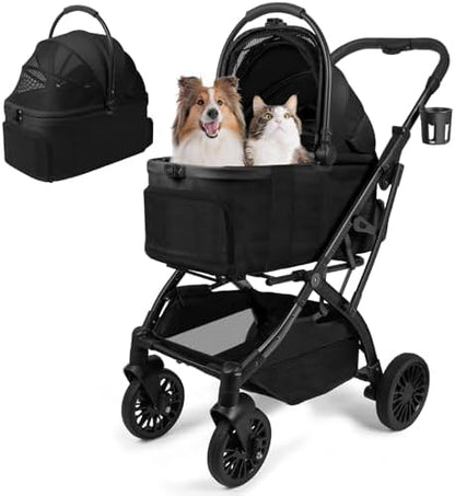 Small Dog Stroller, Pet Stroller for Small Dogs, 5-in-1 Dog Strollers