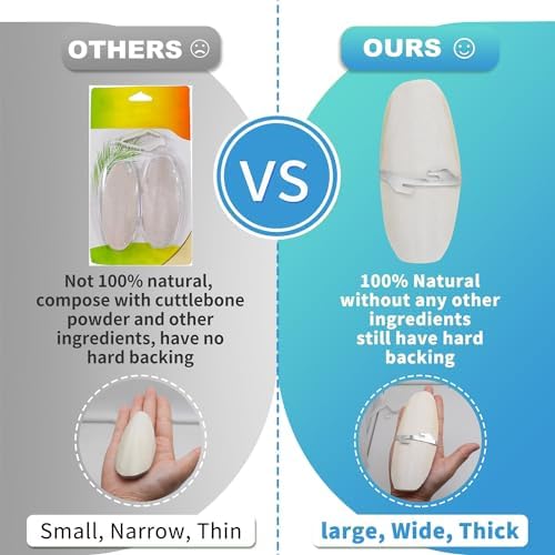 Bird Cuttlebone for Parakeets, Cuddle Bone, Birds Calcium, 5"-5.5", 6 Pcs