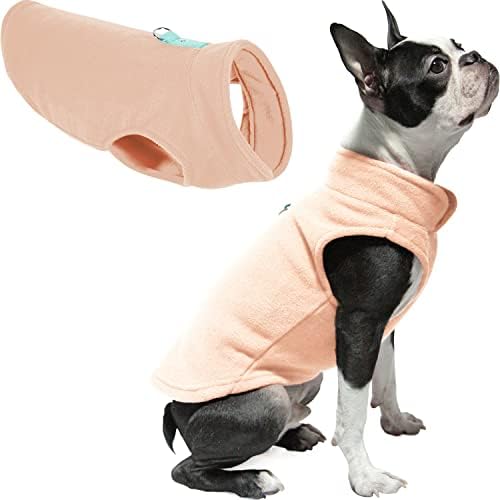 Gooby Fleece Vest Dog Sweater, Peach, Large