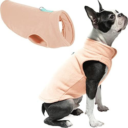 Gooby Fleece Vest Dog Sweater, Peach, Large