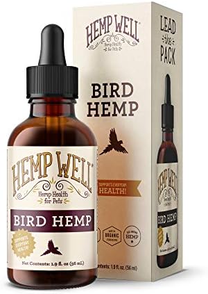 Hemp Well Bird Hemp Oil with Organic Hemp, Feather & Skin Support, 2 Fl Oz