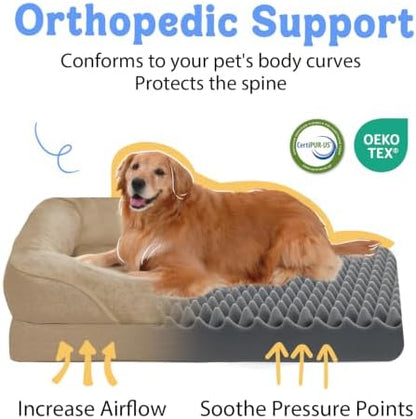 Chez Paw Orthopedic Washable XXL Dog Bed for Extra Large Dogs