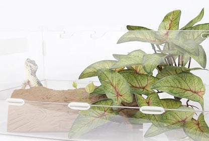 Reptile Fake Plants Terrarium Decor fit Leopard Gecko Snake