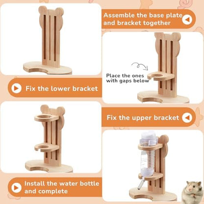 18 Pcs Hamster Cage Accessories Silent Hamster Wheel 15 Toys Set
