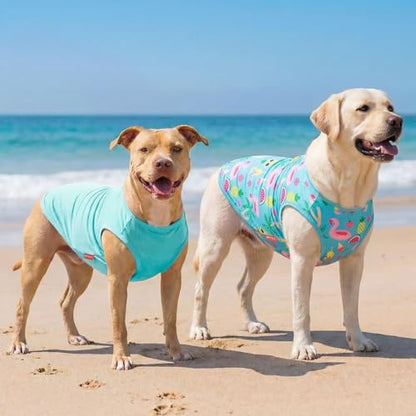 KYEESE 2Pack Dog Shirts for Medium Large Dogs Breathable Mesh Tank Top