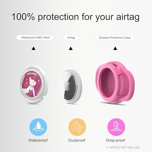 Waterproof AirTag Holder for Dog Collar, Soft Slide-On Dog AirTag Holder