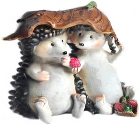 Top Collection Enchanted Story Fairy Garden Hedgehogs Sharing Outdoor Statue