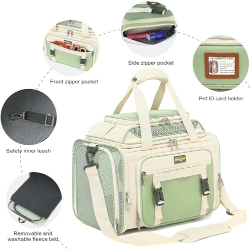 Airline-Approved Soft Travel Pet Carrier for Small Cats and Dogs