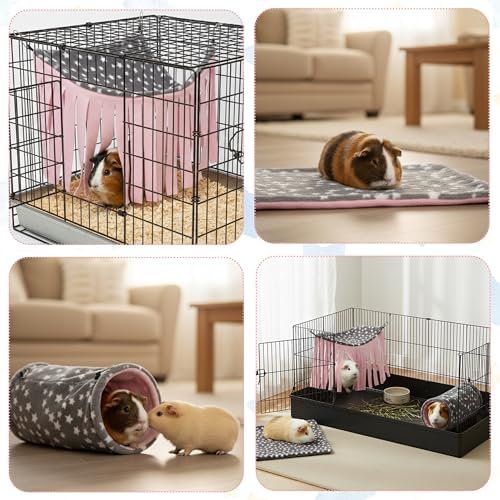 Guinea Pig Hideout, 3 Pack Tunnel Mat Corner Pet Cage Accessories