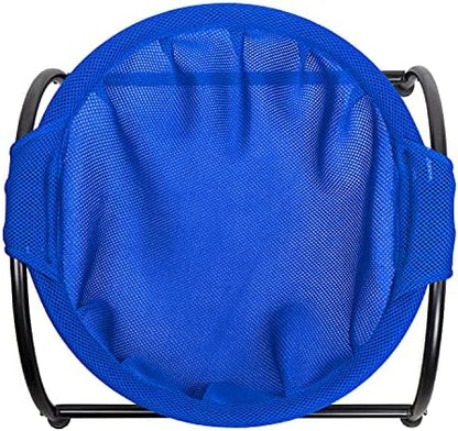 MeowWoof Cat Hammock Bed, Elevated Cat Stand, Washable Pet Sleep Supplies for Kitten Puppy (Blue Black)