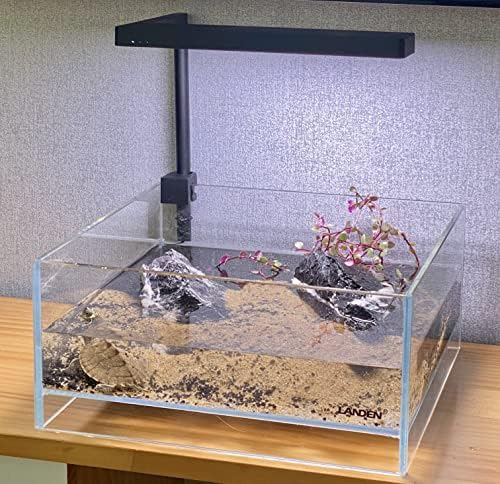 LANDEN Aquarium Air Shallow 1.6 Gal Ultra Clear Glass Rimless Fish Tank