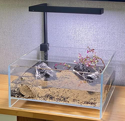 LANDEN Aquarium Air Shallow 1.6 Gal Ultra Clear Glass Rimless Fish Tank