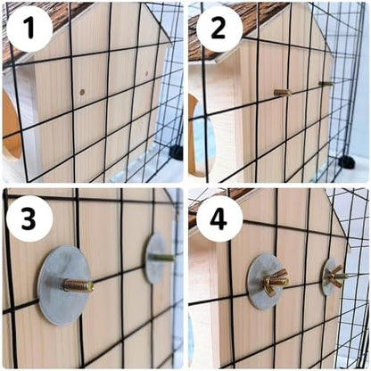 Wooden Chinchilla Hideout House Cage Accessories for Squirrel Sugar Gliders