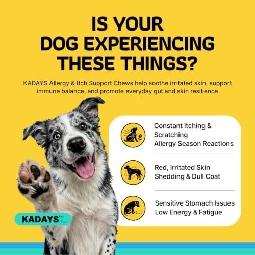 Meat-Free Dog Allergy Chews - 180Ct - Sensitive Skin & Gut Support, Chicken