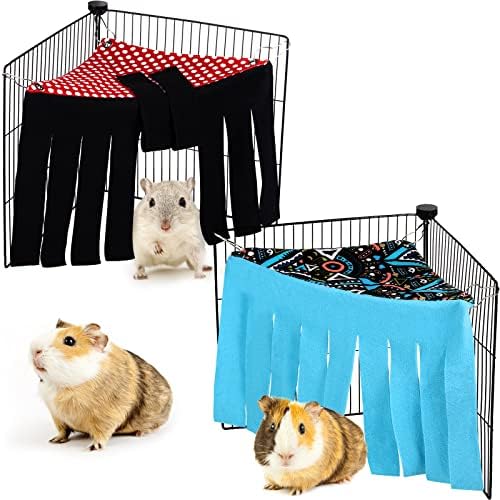 Shappy 2 Pcs Guinea Pig Hideout Hideaway Cage Hammock, Dots Pattern