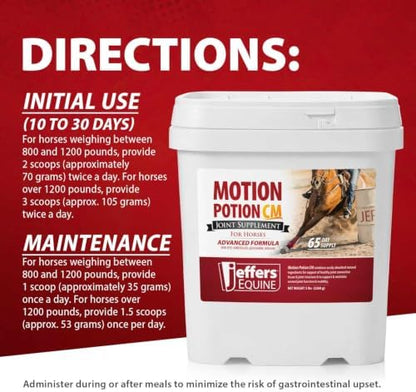 Jeffers Motion Potion CM Joint Formula Supplement Powder for Horses | 10 lb