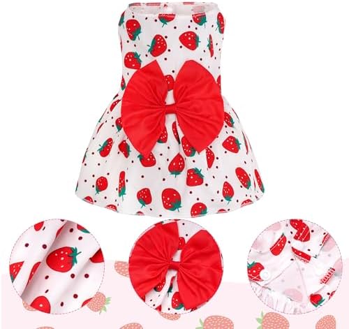choyaxo Floral Dog Dress Cute Dog Skirt Pet Dress Summer Pet Clothes for Puppy Small Cats