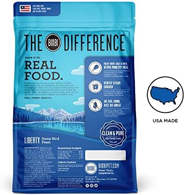 BIXBI Liberty Ancient Grains Dry Dog Food, Game Bird Feast Recipe – Fresh Meat, High Protein, Wholesome Grains – USA Made, 4 lbs
