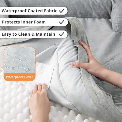 Dog Bed for Extra Large Dogs, 44-Inch Orthopedic XL Waterproof Pet Beds