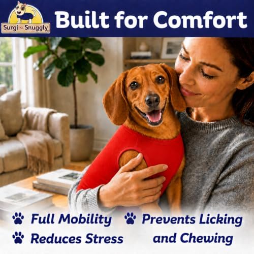 Surgi Snuggly Dog Surgery Recovery Suit, Cone Alternative, Spay/Neuter SL