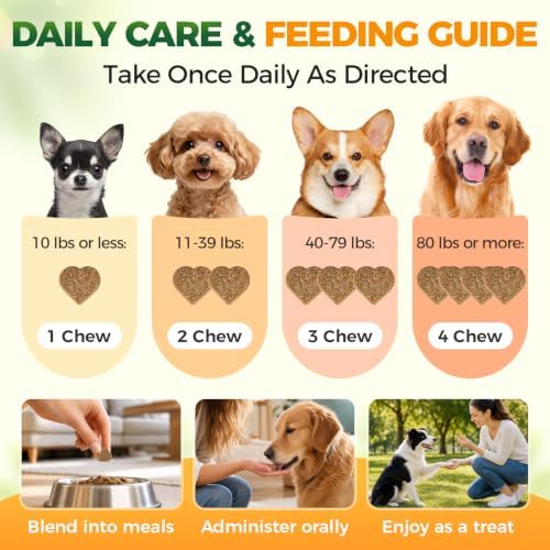 Probiotics for Dogs, 6-Strain Gut Health Blend with Digestive Enzymes, Pumpkin & Papaya, Chicken Flavor Chewable Tablets, 200 Count, Supports Digestive Health for All Breeds