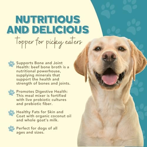 Fish SuperfoodPLUS Meal Mixers for Dogs - USA Sourced Meal Toppers for Dogs, Supporting Joint, Gut, and Heart Health - Dog Prebiotics and Probiotics Food Mixers - 5 oz