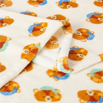 Amazon Basics Kids Fleece Blanket, Ultra-Soft Lightweight Throw for Children, Premium for Warmth, 50 x 60 Inches, Woodland Bears