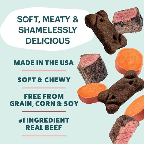 Shameless Pets Beef Up Meaty Tenders, Soft Dog Treats, Grain Free, 1.5lb