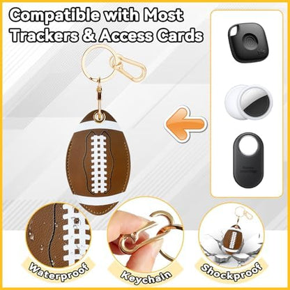 Leather Keychain Holder Case for AirTag, Cute Protective Cover for Apple Airtag KeyChain, GPS Tracker Item Finder