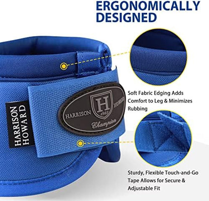 Harrison Howard Horse Bell Boots Overreach Bell Boots No-Turn Bell Boots for Horse-Durable Protective Hoof Boot