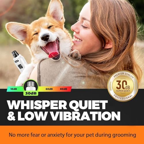 Whisper Quiet Dog Nail Grinder Safe & Stress-Free for Sensitive Dogs Cats