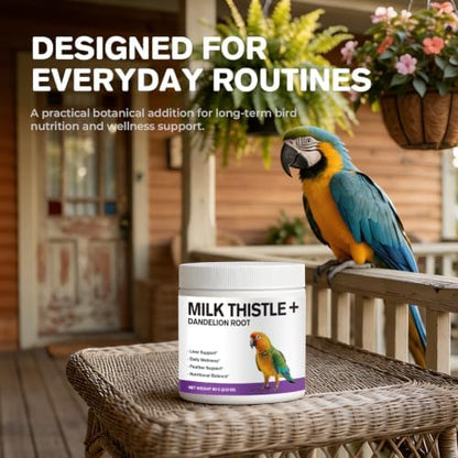 Milk Thistle & Dandelion Root for Birds, Bird Wellness Powder