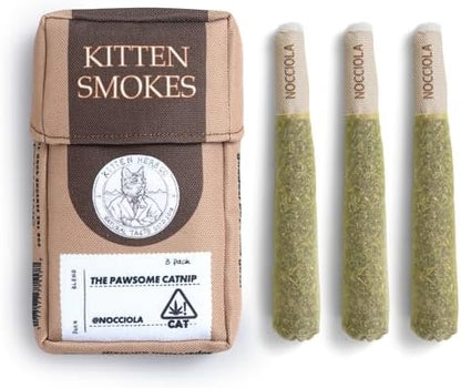 Nocciola 3 Pack Catnip Toys for Cats, Funny Cat Toys Filled with 100% Pure Organic Catnip, Safe Kitten Teething Chew and Kicker Toys, Stress Relieving Fun for Indoor Cats, Brown
