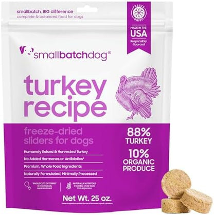 smallbatch Freeze Dried Raw Dog Food, Turkey Recipe, Grain-Free 25 oz