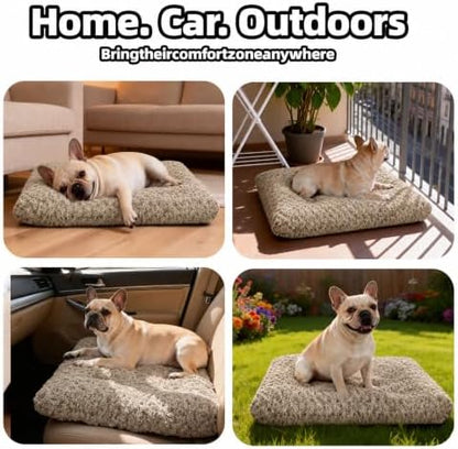 Dog Bed Medium Size, Plush Washable Pet Bed Mat, Dog Crate Bed 29"x21"