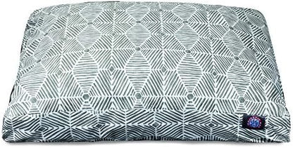 Majestic Pet Rectangular Dog Bed, X-Large, 50x42x5 in, Washable, Gray