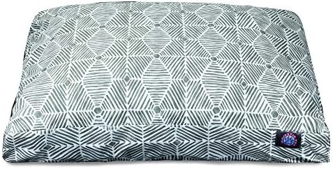 Majestic Pet Rectangular Dog Bed, X-Large, 50x42x5 in, Washable, Gray