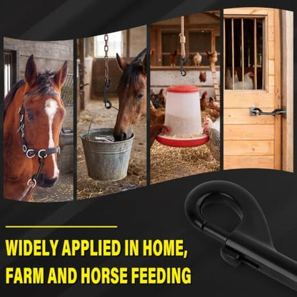 ERKOON 4.7 Inch Double End Trigger Snap Bolt Hooks for Horses (50 Pack)