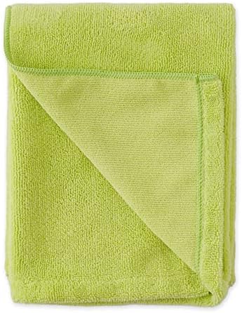 Bone Dry Pet Grooming Microfiber Towel, Embroidered Collection, X-Large,41x23.5, Lettuce Green (Pack of 2)