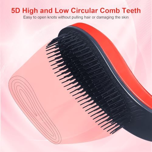 Small Dog Brush, Skin-friendly Soft Bristles (Orange)