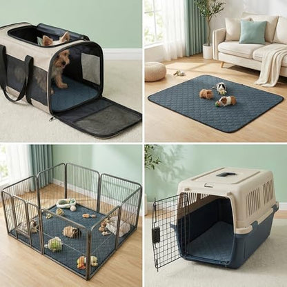 Guinea Pig Cage Liners - Washable Guinea Pig Pee Pads, Waterproof Reusable & Anti Slip Guinea Pig Bedding Fast and Super Absorbent Pee Pad for Small Animals Rabbit Hamster Rat