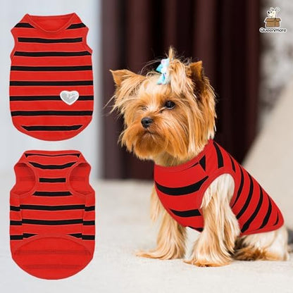 Queenmore Large Dog Shirt,Soft Breathable Dog Shirt for Dogs Cats Boy Girl,Pet Clothes for All Season,Breathable Lightweight Pet Tshirt for Frenchie, Dachshund, Yorkie