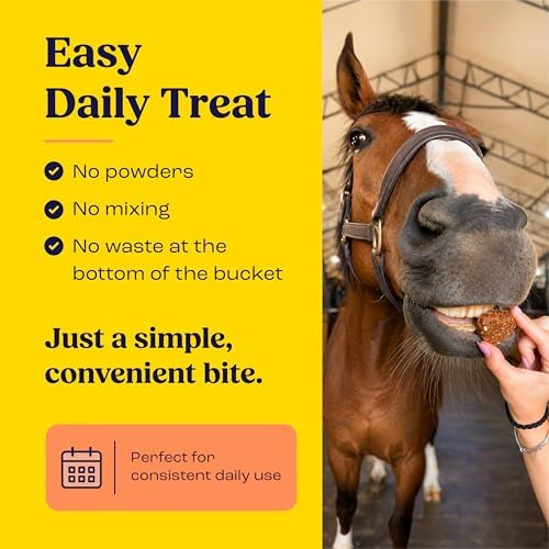 Summit Equine Joint & Mobility Bites Daily Supplement for Horses, Liposomal Delivery, Max Absorption, Vet Recommended, All-Natural Ingredients, 100% Drug-Free, Healthy Joints - 30 Bites