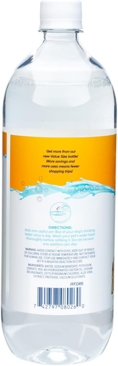 Arm & Hammer Complete Care Dental Water Additive for Dogs, Dog Breath Freshener, Dog Mouth Wash or Dental Rinse, Simply Add to Pet Drinking Water for Fresher Breath, Value Size 35 FL OZ
