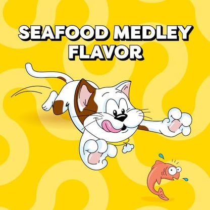 Temptations Classic Crunchy and Soft Cat Treats, Seafood Medley, 16 oz