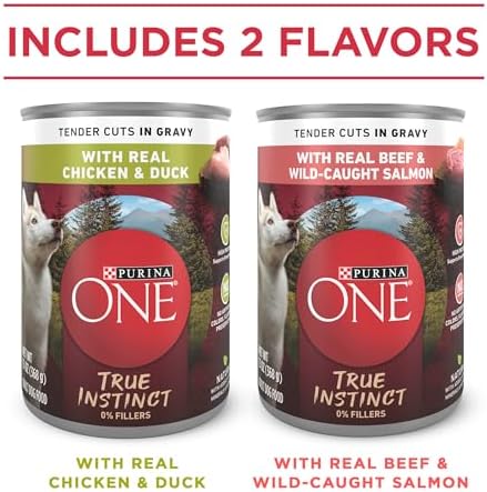 Purina ONE True Instinct Variety Wet Dog Food, Tender Cuts, (12) 13 oz Cans