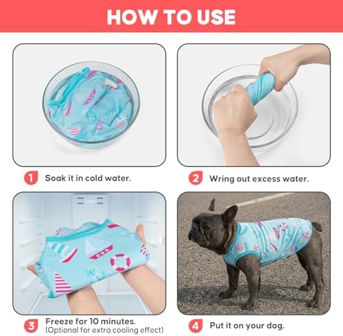 KYEESE 2Pack Dog Shirt for Small Dogs Soft Breathable T-Shirts, Ice Cream